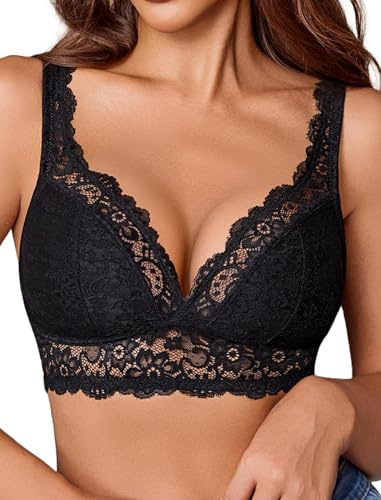 Avidlove Minimizer ovadderad bralette sexig utan bygel bh V andas push up everyday bh stora kupor bh spets underkläder