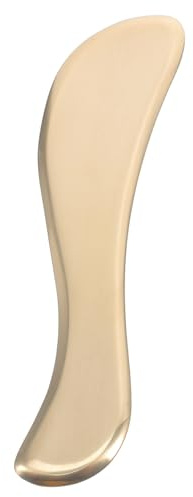 Operitacx Messing Gua Sha Massage Schabebrett Tragbares Gesichtsschabebrett mit Glatten Kanten Kompaktes Massagegerät für Gesicht Hals und Körper Rutschfestes Wellness Tool