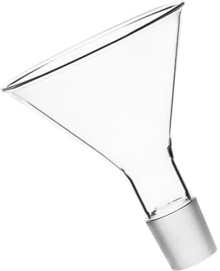 HORIALENCE 1pieza Embudo de Vidrio Triangular Grueso con Cuello Embudo de Laboratorio Reutilizable Transparente y Resistente para Transferencia de Líquidos Compatible con Otros Utensilios