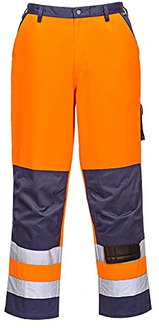 Portwest Roubaix Hi-Vis Trousers, colorOrNa talla Small TX51ONRS