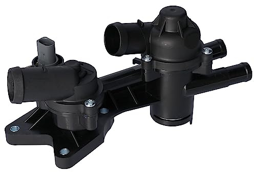 febi bilstein 45080 Thermostat mit Gehäuse, Dichtung und Temperaturschalter, 1 Stück | Kompatibel mit: AUDI A1, A1 Sportback, SEAT ALHAMBRA, IBIZA IV, IBIZA IV SC, IBIZA IV ST, SKODA FABIA II, FABIA II Combi
