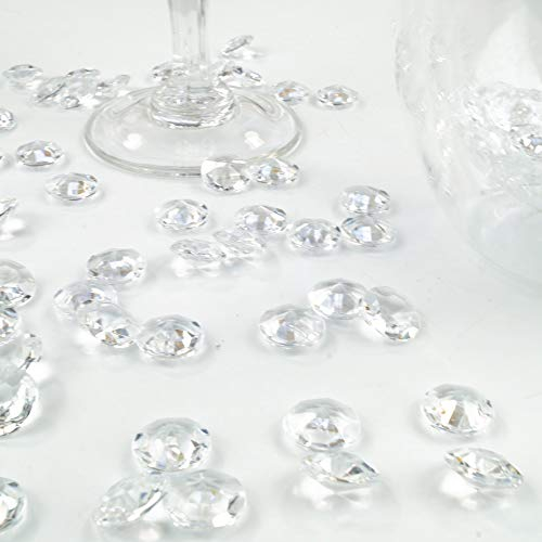 Goodymax Deko-Diamanten 12 mm farblos/klar 100 Stück - Streudeko Deko Steine Kristalle Diamanten