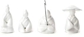 Kikkerland Lot de 4 Porte-sachets de thé en Silicone de Couleur Blanche CU127