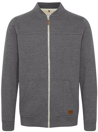 Blend Arco mäns sweatjacka collegejacka cardigan jacka med kort ståkrage