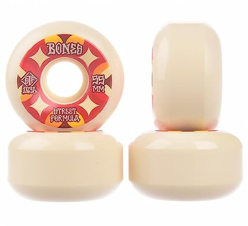 Bones Skate Rollen (4 Stück) STF V5 Retros Sidecut Orange 103A 53mm weiß