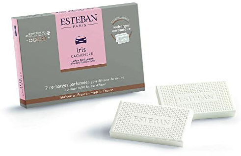ESTEBAN Iris Cachemire Lot de 2 recharges de Parfum Auto