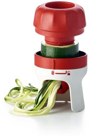 TUPPERWARE Handlicher Spiralschneider – verwandelt Gemüse in Gemüse-Spaghetti, einfach zu bedienen und kompakt, spülmaschinenfest und BPA-frei