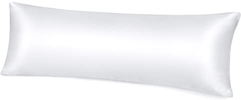 Fittia 2er-Set Satin Kissenbezug 50x70 mit Reißverschluss, Weiß | weich wie Seide, haarschonend für alle Haartypen, kühl im Sommer warm im Winter, verdeckter Reißverschluss
