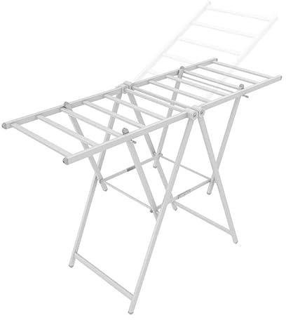 Wäscheständer/Wäschetrockner Wäscheständer aus Aluminiumlegierung, faltbarer 3-stufiger Wäschetrockner, Kleidertrockenstation mit höhenverstellbaren Flügeln, for Innenbalkon Clothes Drying Rack ( Colo