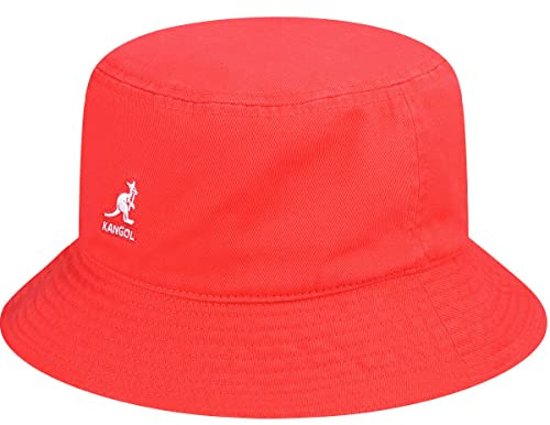 Kangol herr tvättad bomull hinkhatt, Körsbärsl, L