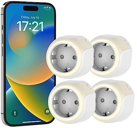 Onvis Smarte Steckdose Matter, Thread Smart Plug (4 Stück)