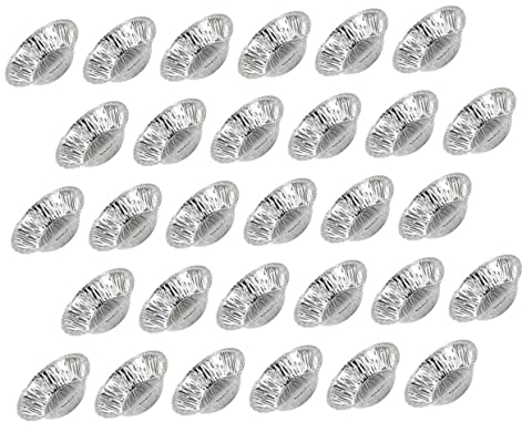 KICHOUSE 100pcs Disposable Tin Foil Egg Tart Molds Kitchen Baking Trays Non Stick Cases for DIY Jelly Molds Oven Use