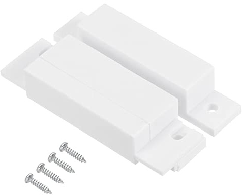 PATIKIL Magnétique Roseau Interrupteur, 1 Ensemble Normalement Ouvert NON Câblé Surface Garage Porte Fenêtre Contact Interrupteur pour Maison Sécurité