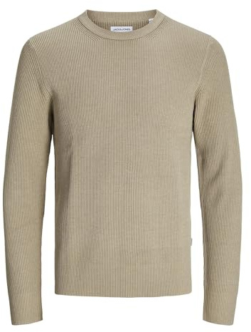 JACK & JONES Jjeperfect Knit Crew Neck Sn stickad tröja, Porslin, M