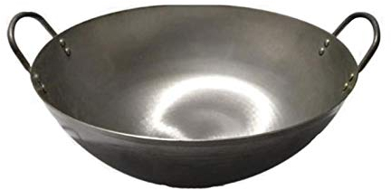 AuLYn Hogar Ligero Y Grande Wok Sartén Antiadherente Rural Sartén Antiadherente Grande Estufa De Gas Estufa Doble Orejas Fondo Redondo,55Cm