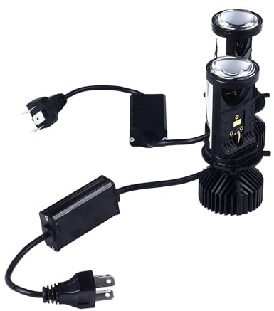 Lente per Faro per Proiettore LED Super Luminosa, Lampadina H4 da 35 W a Fascio Alto e Anabbagliante, Lente Fisheye, a Risparmio Energetico Adatta per Auto