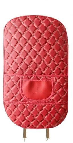 YSNFDN 2 Stück Auto Rücksitz Anti Kick Pad für VW Jetta GLI GTI Tiguan Limlted Jetta Hybrid, Wasserdicht Leder Rückenlehne Anti-Kick Pads Autositz RüCkenschutz, Anti Kick Autositzschutz,B Red