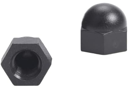 5~50 Stück M3 M4 M5 M6 M8 M10 M12 Nylon Schwarze Schraube Schutzkappe Halbkreis Eichelkappe Kuppel Sechskantmutter Kunststoff(M6-20PCS)