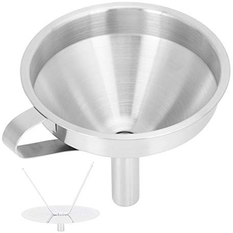 Imbuto in Acciaio Inossidabile, Imbuto in Metallo per Uso Alimentare, Imbuto da Cucina in Acciaio Inossidabile, Imbuto da Cucina, Mini Imbuti per Riempimento Bottiglie, (Misura