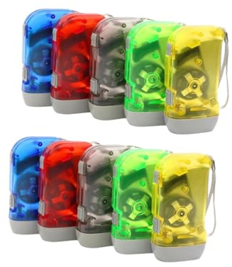 RJSQAQE Linternas de emergencia de manivela, linterna LED portátil con dinamo SOS, luces LED de emergencia, linterna de dinamo de 3 LED, ideal para camping, al aire libre, escalada, mochila,