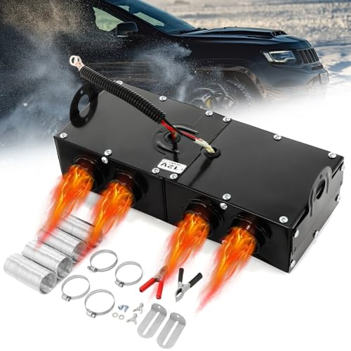 DaisyInner 500w Car Heater 12 Volt Camping Heaters Windshield Heater Kit Window Defogger Defroster for Winter Automobile Windscreen Car Camper (12v)