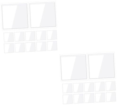 SEWACC 2 Sätze Karteikartenfach Kartenhüllen Visitenkartentaschen Selbstklebend Durchsichtige Kartenhalter Aus Kunststoff Selbstklebende Taschen Klebetaschen Transparent Pvc 20 Stück * 2