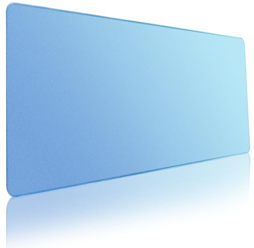 Niviy Gaming Mauspad Mauspad 900x400 Mit Genähten Kanten Mousepad XXL 35.4X15.7in Schreibtisch Protector Matte mit Anti Rutsch Basis für Gaming,Büro,Zuhause (Blauer Farbverlauf)