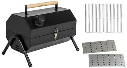 Fonowx Gril de Voyage Pliable pour Activités Extérieures, Cuisinière de Table, Noir
