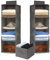 FALSKT 2-Pack Hanging Wardrobe Storage Organiser with 4 Shelves and Removable Drawer, Modern Grey Closet Shelves