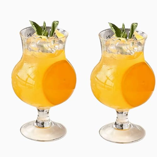 Zxarunas Bicchieri Vino Set da 2 Pezzi di vetri di Acqua staminal Classici Trasparenti in Vetro di Decorazione Domestica di Grande capacità di Grande capacità 500 ml calici