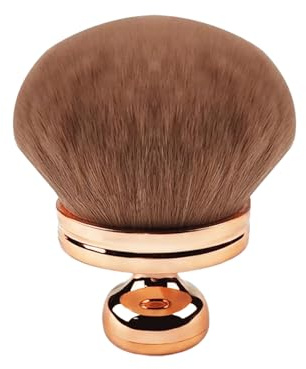 Pennelli Trucco,Grande Pennello Autoabbronzante per il Corpo 7,4 cm di Diametro Pennello Autoabbronzante a Testa Larga Pennello Ovale Kabuki Applicatore Solare Correttore (Oro Rosa)