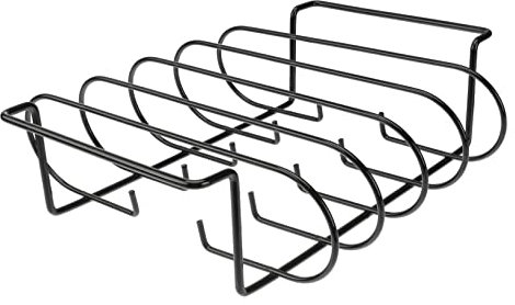 Yardenfun 1Pièce Porte Côtes Inoxydable pour Barbecue Accessoire Pratique Poignées Antiadhésif Facile pour Viandes Ribs Au Grill