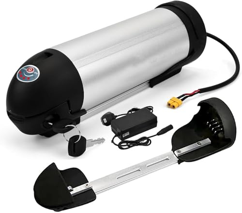 48V 20Ah Zusammenklappbarer E-Bike Akku 48V 20000MAh Lithium Batterie 48V Wiederaufladbarer Akku mit Ladegerät eingebauter BMS für 200W 350W 500W 750W 1000W Motor 48V 20Ah,330mm