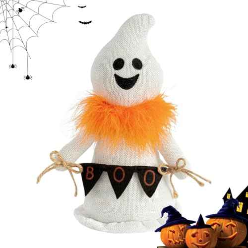 Genérico Figura Decorativa Fantasma | Adorno De Peluche Fantasma Decoración Halloween - Muñecos Decorativos Escenas De Mesa para Bandeja Repisa Alféizar Chimenea