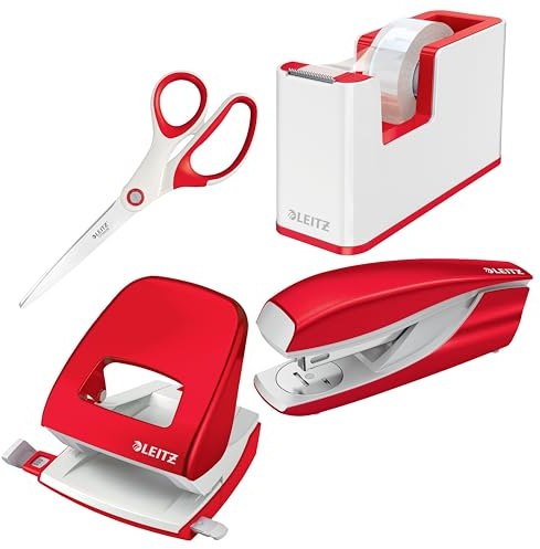 Leitz WOW Schreibtisch Accessoires (Rot, Komplett - Set)