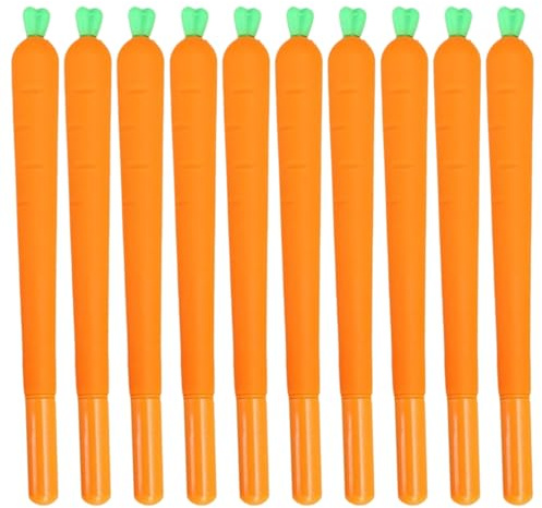 Karotten-Geltinten, 0,5 mm, neutral, schnelltrocknend, Gelschreiber, Schulbedarf für Schüler, Lehrer, 10 Stück