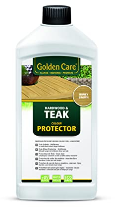 Golden Care Teak Protector - Marrone chiaro (1000 ml, marrone chiaro, aspetto più naturale dei mobili, senza olio) 60001