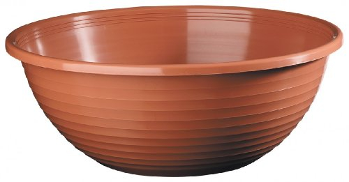 Geli Coupe à Plantes en Plastique Modèle Rond 23 cm Terracotta