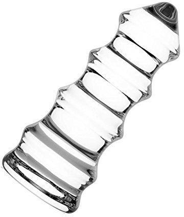 OnundOn Consolador anal de cristal, tamaño grande, 15,5 x 6,5 cm