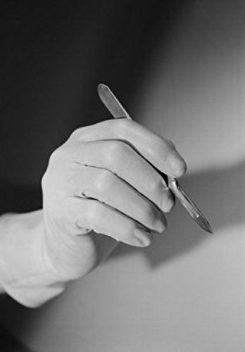 Posterazzi Hand holding scalpel Poster Print, (24 x 36)