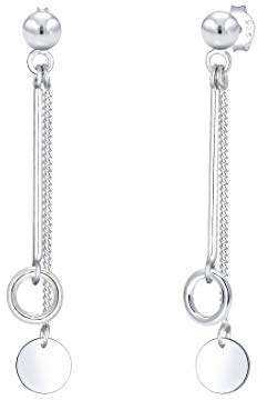 Elli Ohrringe Damen Ohrhänger Kette Kreis Stab Geo Basic 925 Silber