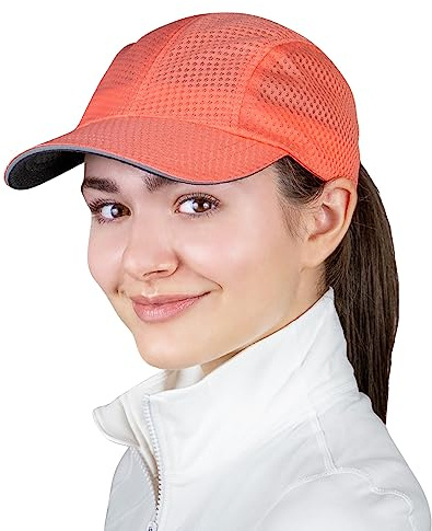 TrailHeads Cap Damen zum Joggen - Race Day Performance Cappy Frauen - Leichte & Schnell Trocknende Sport Cap Damen Sommer aus Mesh mit Reflektierendem Rand