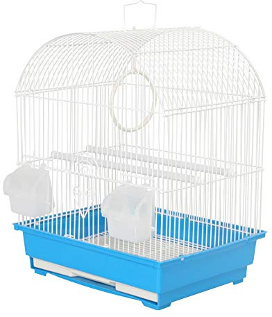 KCT Rosario Small Exotic Portable Bird Cage Travel Box- Blue