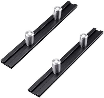 CDIYTOOL Hilfswerkzeug für Holzbearbeitungswerkbank, Hobelanschlag 19/20 mm, Hobelbohrungen für Hunde, Tischzubehör aus Aluminiumlegierung (20 mm), Schwarz, 2 Stück