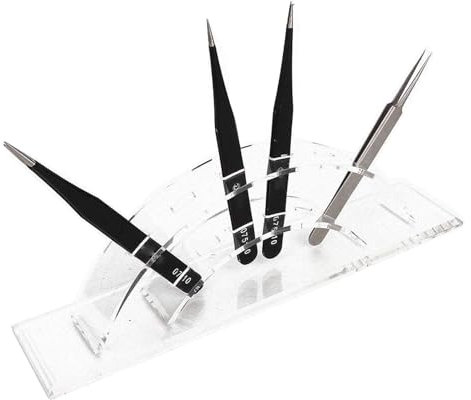 Porte - Pinces, Porte-Pinces Acrylique, 6 Trous Support D'Étagère Pour Pince Épiler,Présentoir Pinces À Épiler,Porte - Épilateur,Boîte De Rangement D'outils D'extension De Cils (230 * 50 * 100mm)