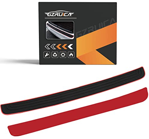 GZRUICA Tira protectora de parachoques trasero, protector trasero transparente, de goma, resistente a los arañazos, placa de umbral de maletero, accesorio de coche para SUV/coches, base universal con