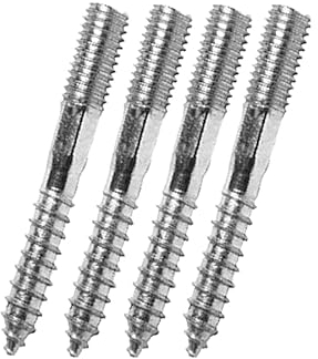 Stockschrauben M5x50-4 Stück - Edelstahl V2A Rostfrei mit Innensechskant - Schraubstifte - Holzschrauben (4 Stück M5x50 (mit Innensechskant))