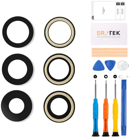 per iPhone 12 PRO Max Posteriore Zaffiro Fotocamera Vetro di Ricambio per 12 PRO Max Fotocamera Obiettivo A2411 Fotocamera Sostituzione con Kit di Riparazione Utensili Professionali (Confezione da 2)