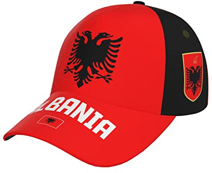 RFSHOP Albanien-Flagge albanische coole Baseballkappe 3D Volldruck Erwachsene Unisex verstellbare Mütze Fußball Patriotische Kappen, #1731, One size