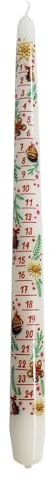 OLShop AG 2er Pack Ebersbacher Adventskalenderkerzen gelackt, Weiß, (Ø x H) 22 x 290 mm
